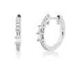 Creolen aus 750 Gold Weißgold 20 Diamanten 0,17ct 13,6x2mm