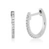 Creolen aus 750 Gold Weißgold 24 Diamanten 0,06ct TW-PI 10,5x1mm