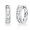 Creolen aus 750 Gold Weißgold 94 Diamanten 1,28ct TW-SI 17,7x4,7mm
