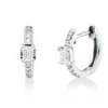 Creolen aus 750 Gold Weißgold 16 Diamanten 0,38ct 12,8x3,4mm