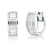 Creolen aus 585 Weißgold 16 Diamanten Baguette-Schliff 2,97ct W-SI 16,4x7mm