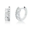 Creolen aus 750 Weißgold 22 Diamanten Fanatsy-Schliff 0,39ct TW-SI 10,5x3,5mm