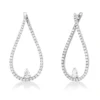 Creolen aus 750 Weißgold 98 Diamanten Fanatsy-Schliff 1,74ct TW-SI 38,7x3mm