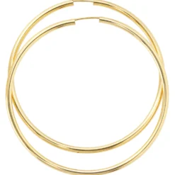 Creolen Creole, 333 Gold Gelbgold, D 60mm, Goldcreolen Ohrringe Damen
