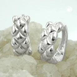 Creolen Creole Ohrringe 15x6mm 925 Silber teilmatt Ohrschmuck Damen