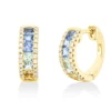 Creolen 750 Gelbgold 14 Saphire 0,97ct gelb 48 Brillanten 0,19ct TW-SI 12,3x4,3mm