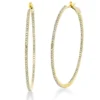 Creolen groß schmal aus 750 Gelbgold 188 Diamanten 0,63ct TW-SI 41,6x1,3mm