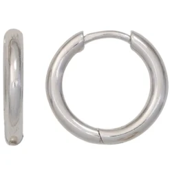 Creolen Klappcreolen 16,8mm rund 925 Silber (ohne Perlen-Einhänger)