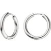 Creolen 20,8mm Klappcreolen, rund, 925 Silber rhodiniert Ohrringe Ohrschmuck