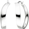 Creolen 31,2mm Ohrringe Ohrschmuck geschwungen gebogen 925 Silber Silbercreolen