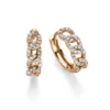 Creolen Panzer 12,5x3,8mm 585 Gold Rotgold mit 74 Diamanten 0.31ct TW-SI