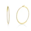Creolen schmal aus 750 Gold Gelbgold 232 Diamanten 0,31ct TW-SI 37,8x0,9mm