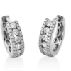 Creolen 750 Weißgold 12 Rubine 0,43ct rot 56 Brillanten 0,15ct TW-PI 12,4x3,8mm