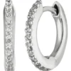 Creolen 12x1,8mm 750 Gold Weißgold mit 26 Diamanten 0,13 ct Ohrringe