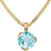 Damen Schmuck Anhänger 10,1x15mm mit Topas Blautopas 585 Gold Gelbgold