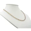 Edelsteinkette Collier aus Amethyst & Citrin & Silber, gelb violett