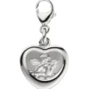 Einhänger Anhänger 12,6x13,9mm Charm Schutzengel im Herz aus 925 Silber