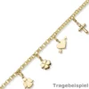 Einhänger Herz mit Pfeil Herzchen Amor Anhänger Charm 585 Gold Gelbgold 16x18mm