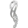 Eleganter Anhänger 25x7mm mit weißen Zirkonia glänzend frei geformt 925 Silber
