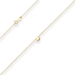 Fantasiekette Goldkette Collier Herz Halskette aus 585 Gold Gelbgold 42cm