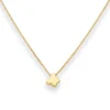 Fantasiekette Kette Collier Schmetterling Halskette aus 585 Gold Gelbgold 42cm