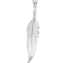 Feder - Silberanhänger Schmuck Anhänger 8,5x42,7mm aus 925 Silber Damen