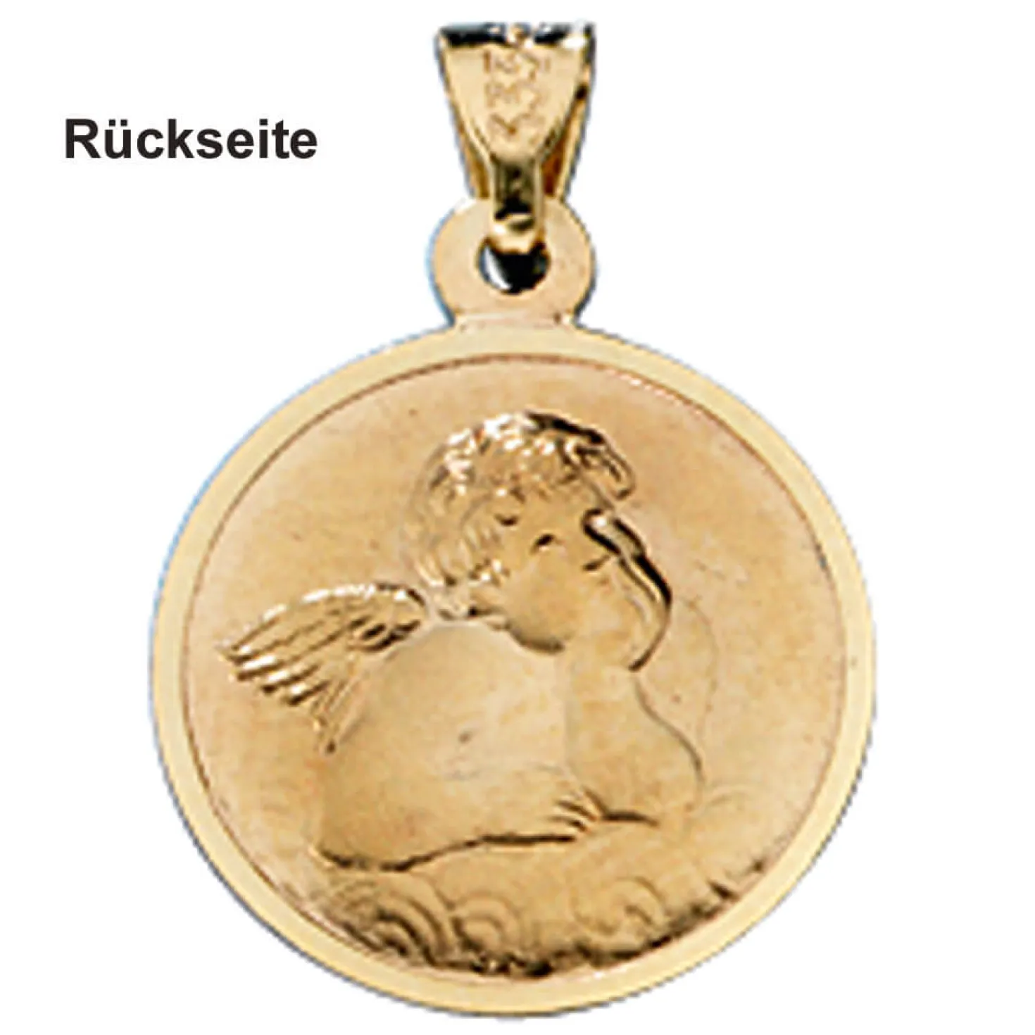 Fische - Ketten Anhänger Goldanhänger 333 Gold rund Halsschmuck Unisex