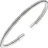 Flexible Armspange offener Armreif aus 925 Silber rhodiniert 17cm Silberarmband