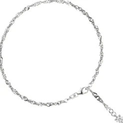 Fußkettchen Fußkette mit Zirkonia, 925 Silber, 25cm, Fußschmuck, Damen
