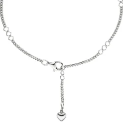 Fußkette Fußkettchen Fußschmuck Herz 925 Echt Silber Damen 27cm