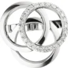 Goldschließe Verschluss Perlclip 585 Gold Weißgold Diamanten 0.24Ct