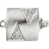 Goldverschluss Schließe mit 28 Diamanten 0.015Ct W/SI Brillanten 585 Weißgold