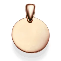 Gravurplatte Anhänger für Gravur aus 585 Gold Rotgold Kreis Ø13mm rund