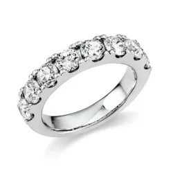 Halb-Memoire Ring aus 950 Platin 8 Brillanten 2,02ct TW-SI B:4,2mm