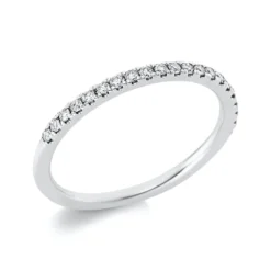 Halb-Memoire Ring aus 950 Platin 21 Brillanten 0,2ct TW-SI B:1,8mm