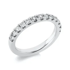 Halb-Memoire Ring aus 950 Platin 13 Brillanten 0,77ct TW-SI B:3mm