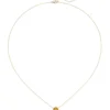 Halskette Collier aus 750 Gold Gelbgold mit Citrin orange facettiert 45cm