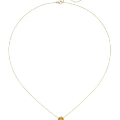Halskette Collier aus 750 Gold Gelbgold mit Citrin orange facettiert 45cm