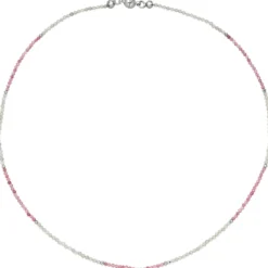 Halskette Collier aus Labradorit & Turmalin & Hämatin 45cm Edelsteinkette