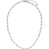 Halskette Collier aus Muschelkernperlen Ø 4mm Pastelltöne mehrfarbig 45-50cm