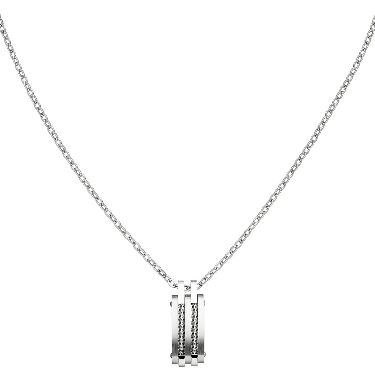 Halskette Collier Kette mit Anhänger aus Edelstahl 50-55cm Halsschmuck Unisex