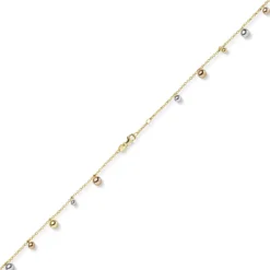 Halskette Collier Kugel Kügelchen 585 Gold Gelbgold Weißgold Rotgold 45cm