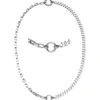 Halskette Collier Panzerkette & Ankerkette aus 925 Silber rhodiniert