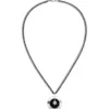 Halskette Collier 2-reihig Anhänger Edelstahl 8 Zirkonia Swarovski Elements 45cm