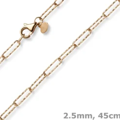 Halskette Collier Weit-Ankerkette aus 585 Gold Rotgold strukturiert 45cm