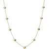 Halskette Halsschmuck Collier mit 9 Herzen aus 585 Gold Gelbgold 42-45cm
