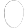 Halskette Kette Ankerkette & Erbskette 2-reihig aus 925 Silber rhodiniert 42cm