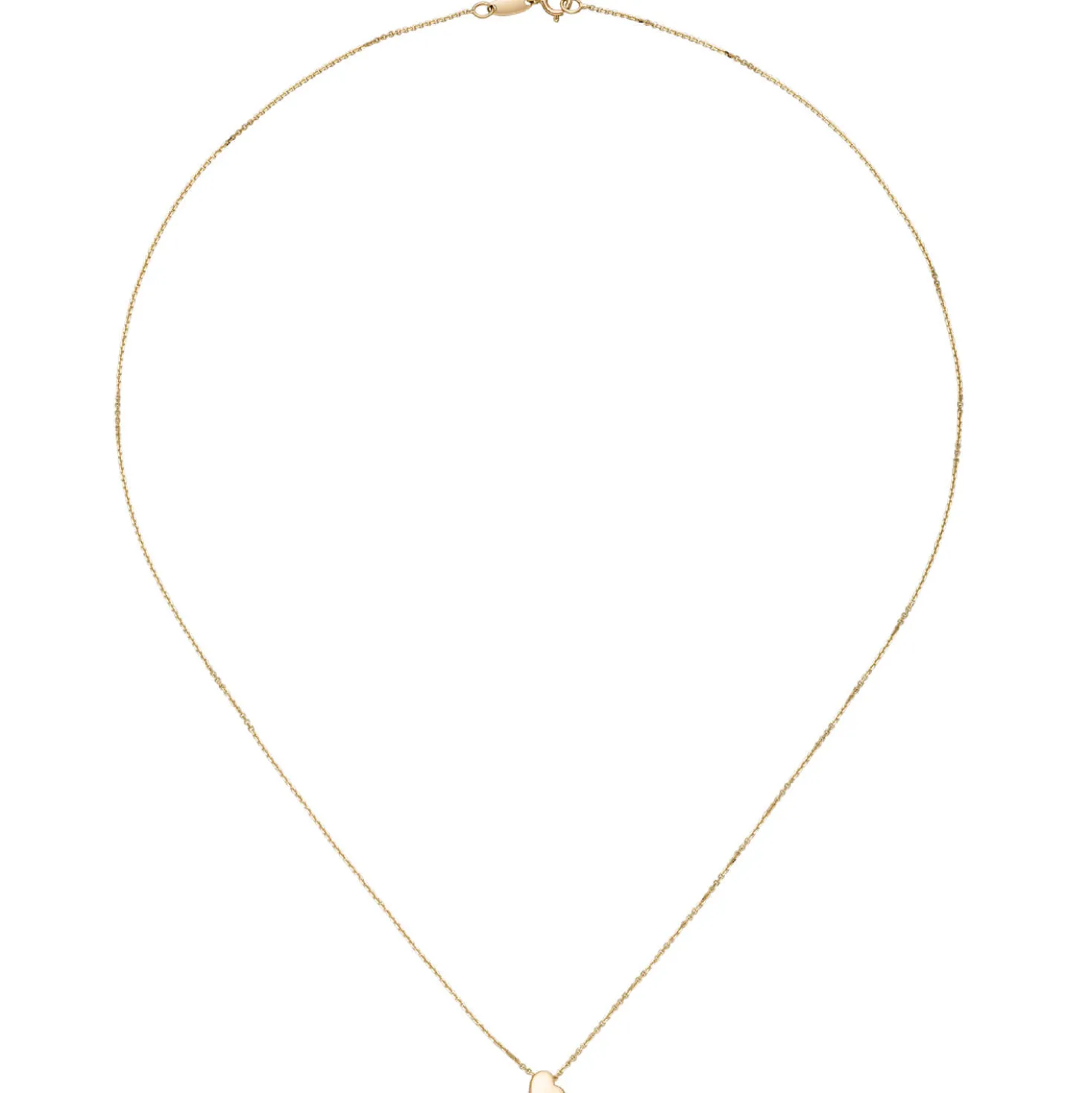 Halskette mit Anhänger Herz Halsschmuck Collier aus 375 Gold Gelbgold 42cm
