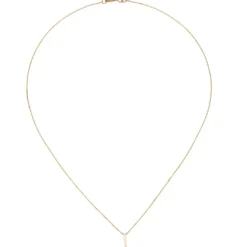 Halskette mit Anhänger Stäbchen Halsschmuck Collier aus 375 Gold Gelbgold 42cm