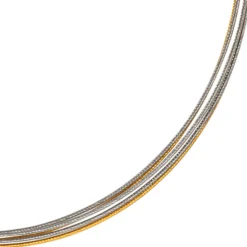 Halsreif Omegareif Halskette Collier Edelstahl 5-reihig bicolor vergoldet 45cm